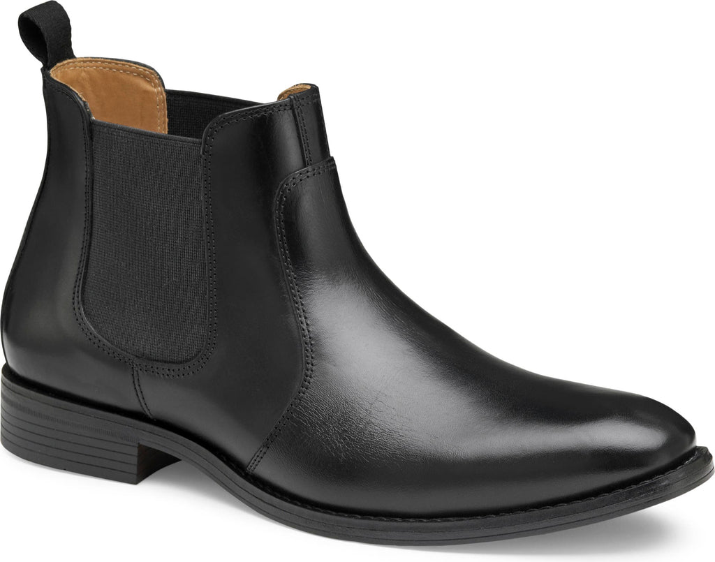 Johnston & Murphy Lewis Chelsea Boot, Main, color, BLACK FULL GRAIN