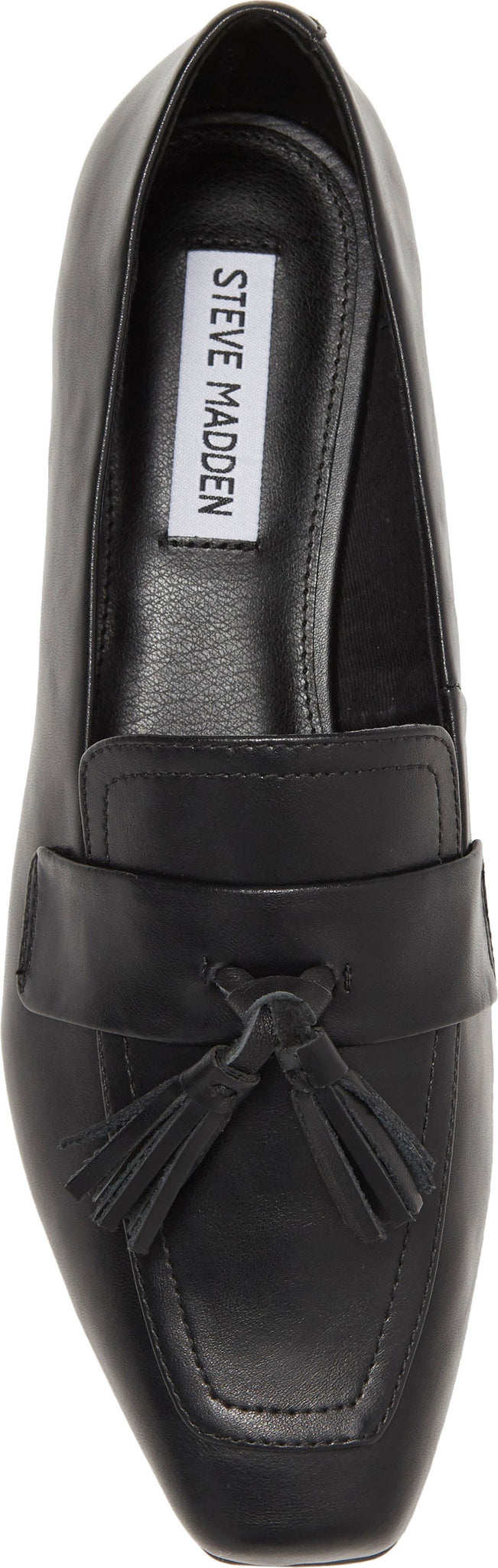 STEVE MADDEN Resilient Tassel Loafer, Alternate, color, BLACK LEATHER