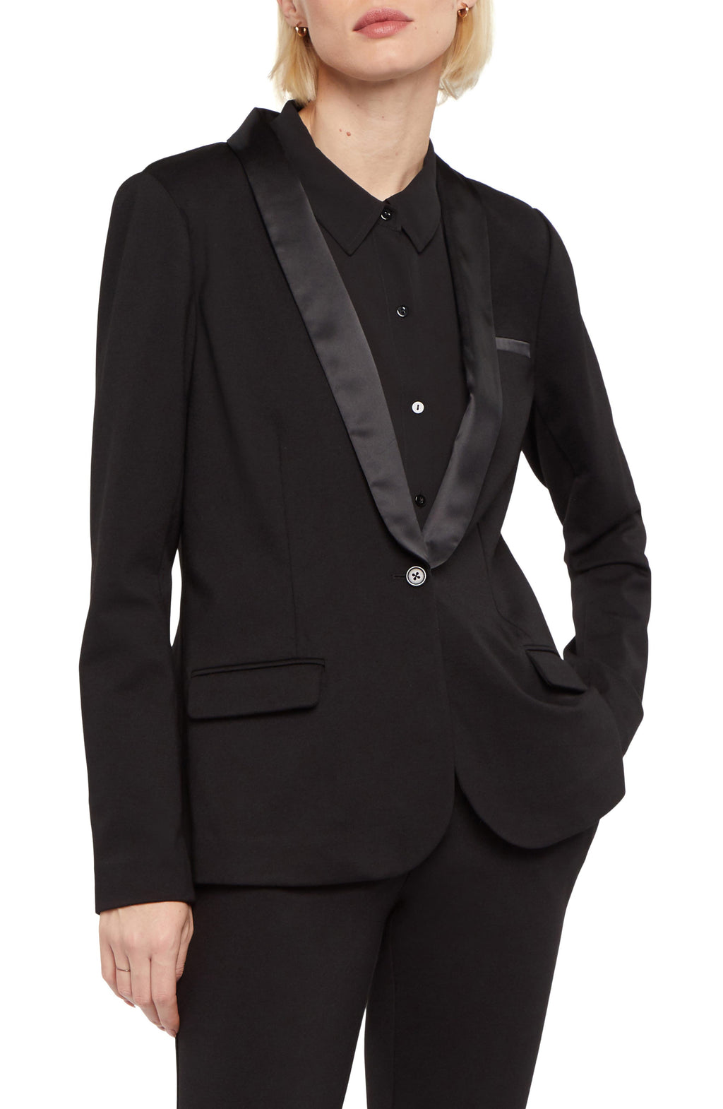 NYDJ Tuxedo Jacket, Main, color, BLACK