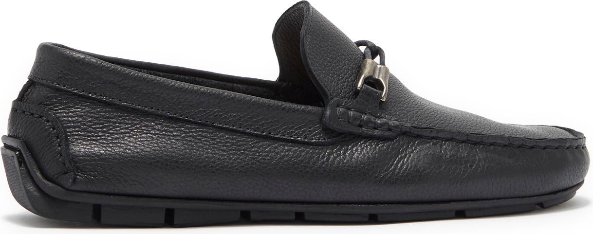 GIORGIO BRUTINI Leighton Leather Bit Loafer, Main, color, BLACK