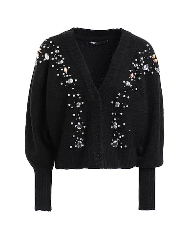 ONLY Cardigan Black 75% Acrylic, 22% Polyester, 3% Elastane