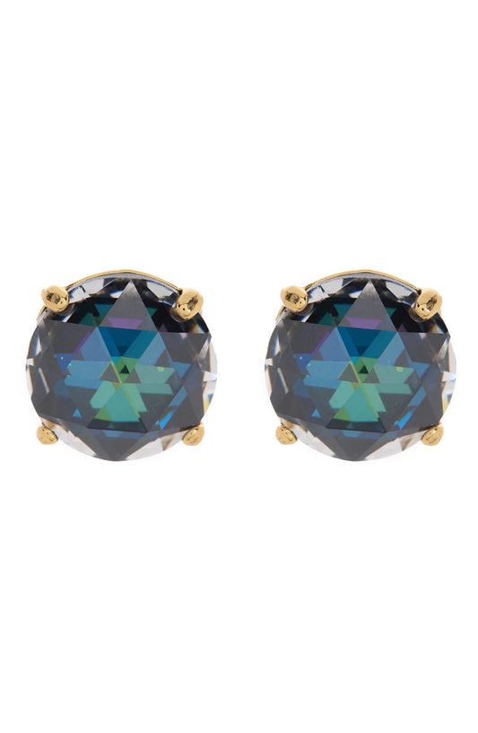 kate spade new york boxed round stud earrings, Main, color, BLACK