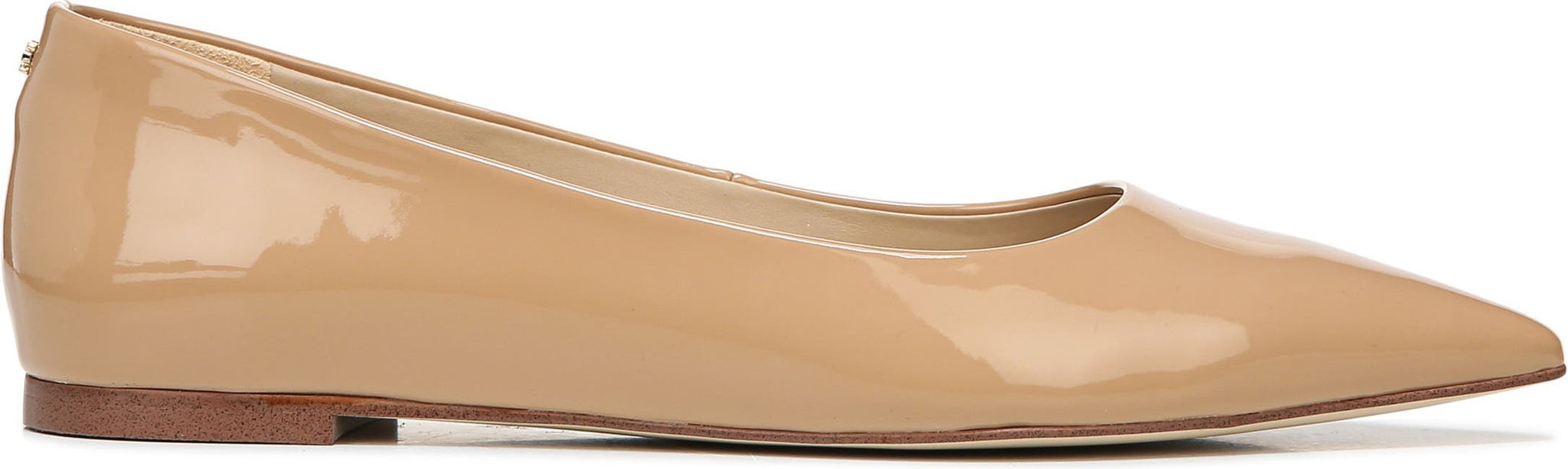 SAM EDELMAN Wanda Pointed Toe Flat, Alternate, color, GOLDEN SAND PATENT