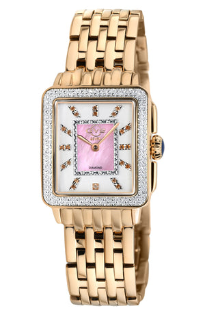 GV2 Women's Padova Limited Edition Swiss Quartz Gemstone & Diamond Accented Watch, 27 mm x 30 mm - 0.0116 ctw, Main, color, ROSE GOLD