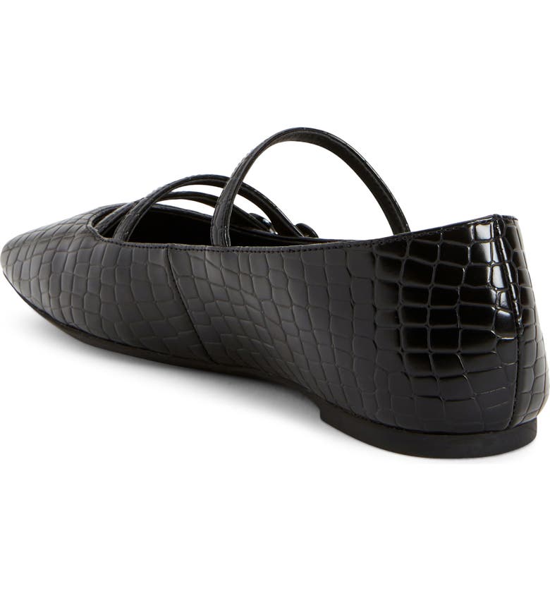 KATY PERRY The Evie Croc Embossed Button Flat