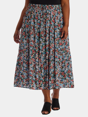 Tiered Midi Skirt