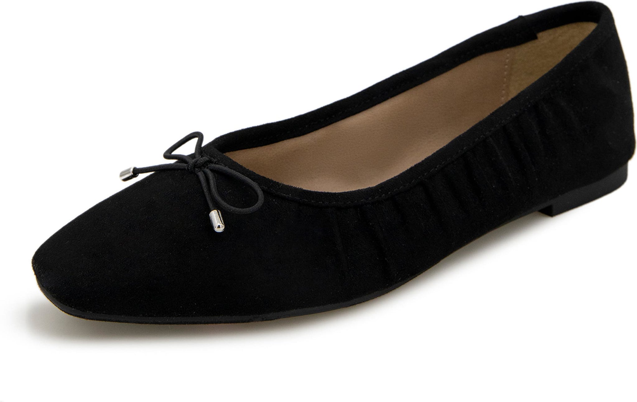 ESPRIT Faux-Suede Narissa Flat, Alternate, color, BLACK FS