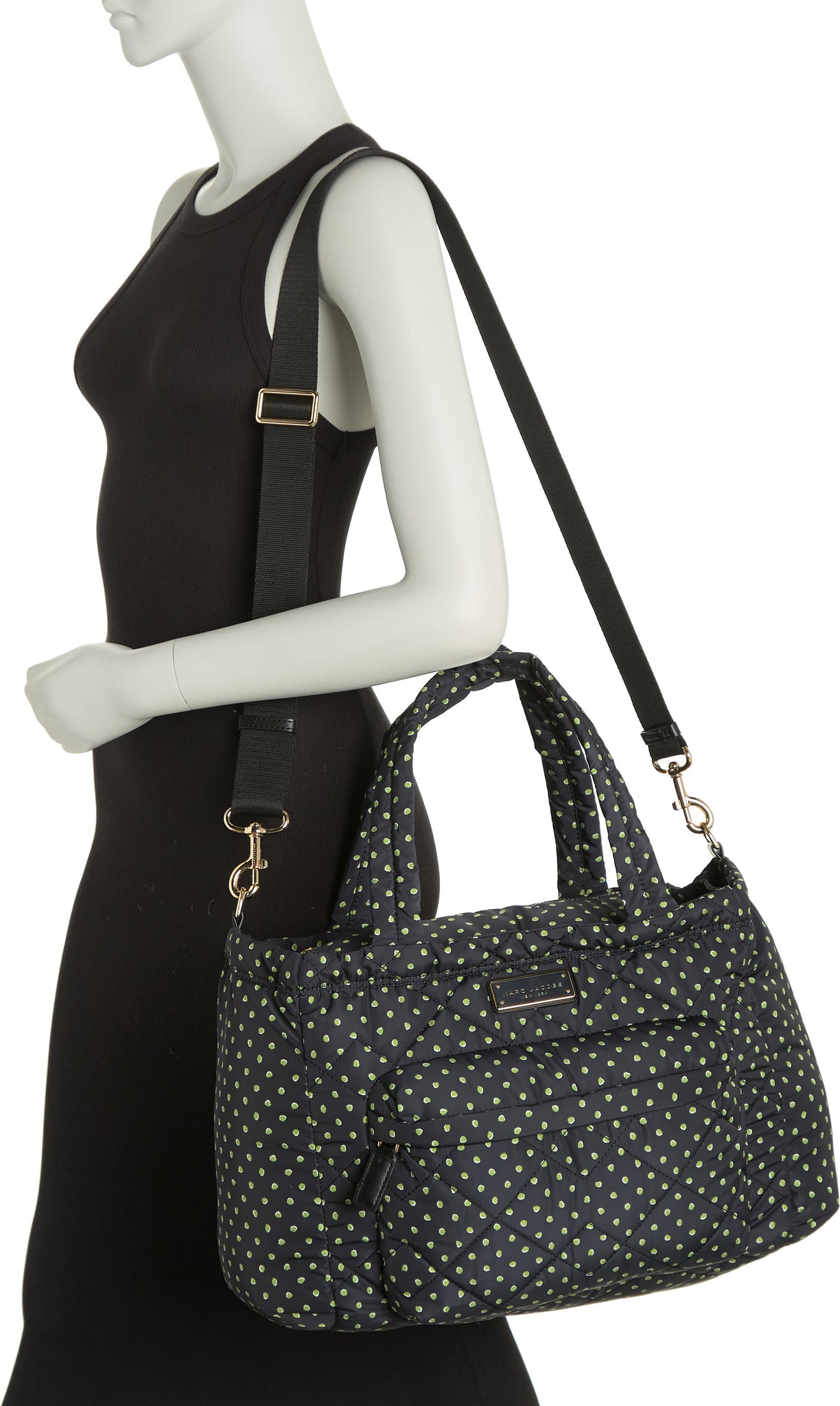 MARC JACOBS Dot Print Diaper Bag, Main, color, PERIDOT DOTS