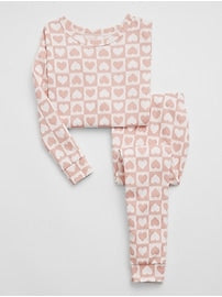 View large product image 1 of 1. babyGap 100% Organic Cotton Heart PJ Set