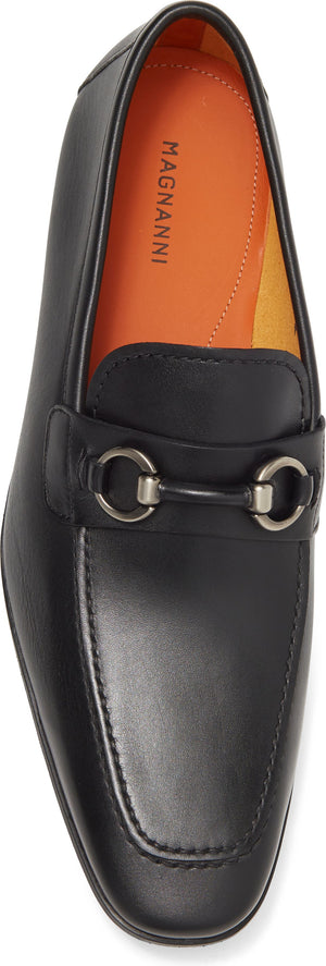 Magnanni 'Remo' Bit Loafer, Alternate, color, BLACK