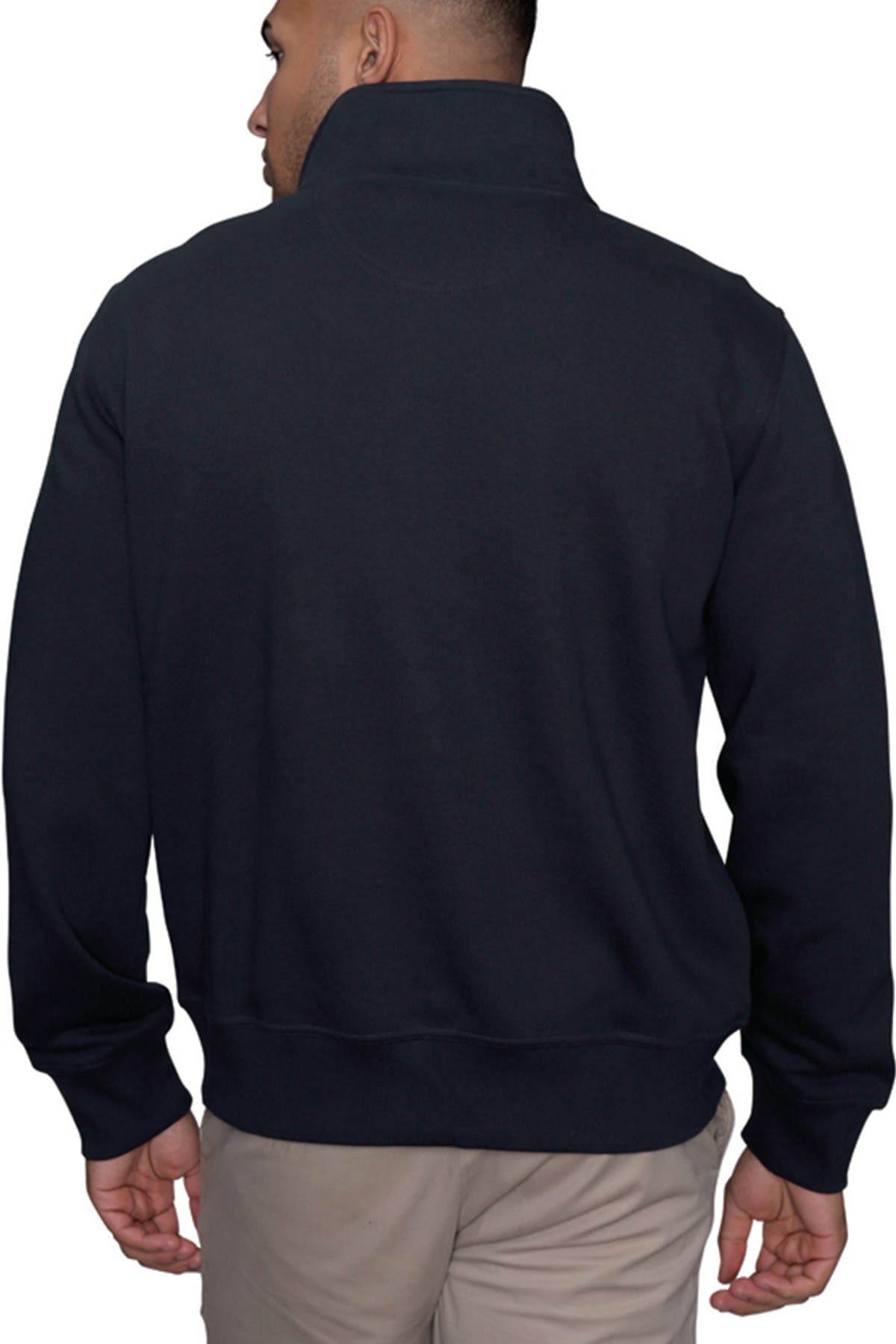 TAILORBYRD Fleece Q-Zip Pullover, Alternate, color, BLACK