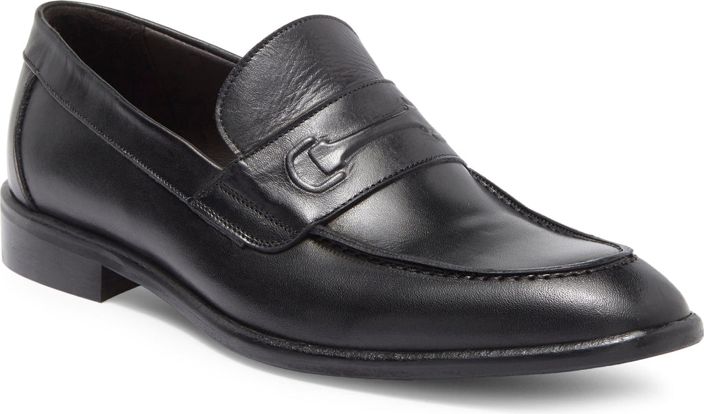 Bruno Magli Seth Embossed Horsebit Loafer, Main, color, Black