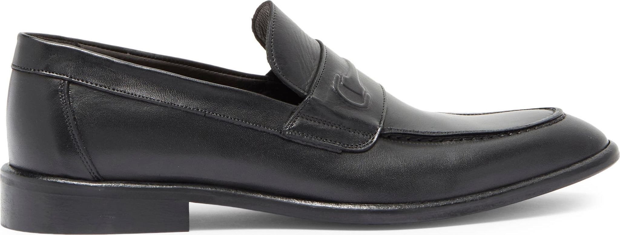 Bruno Magli Seth Embossed Horsebit Loafer, Alternate, color, Black