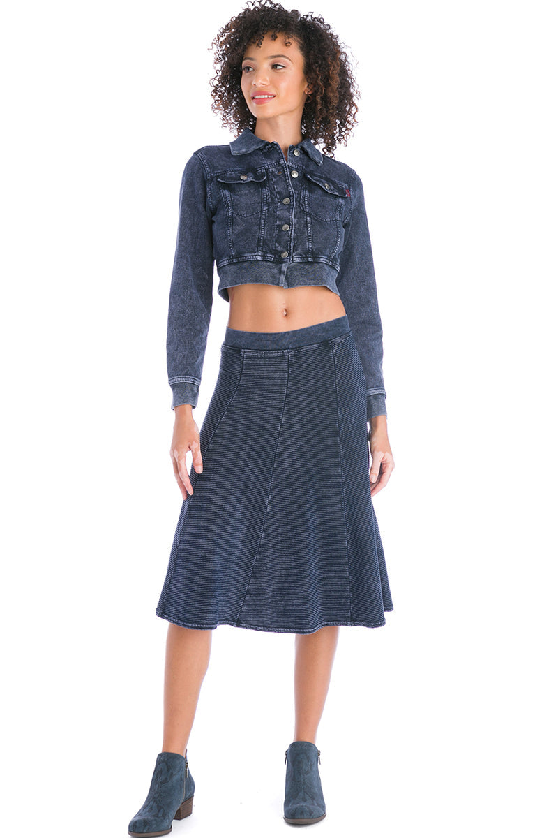 Ottoman Ribbed Panel Skirt