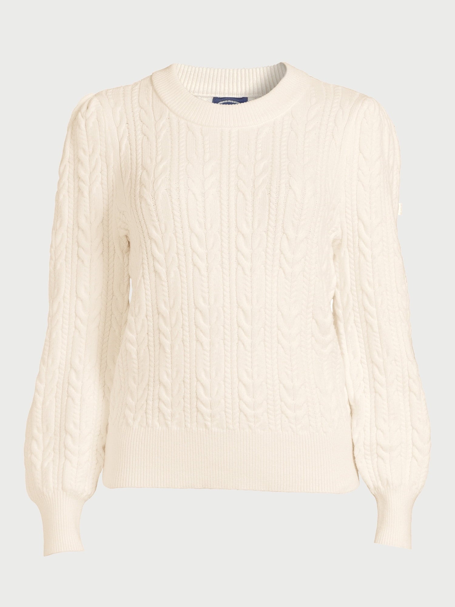 Scoop Women’s Cable Knit Crewneck Sweater, Sizes XS-XXL - image 6 of 6