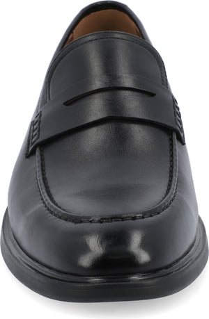 VANCE CO Keith Vegan Leather Penny Loafer, Alternate, color, BLACK