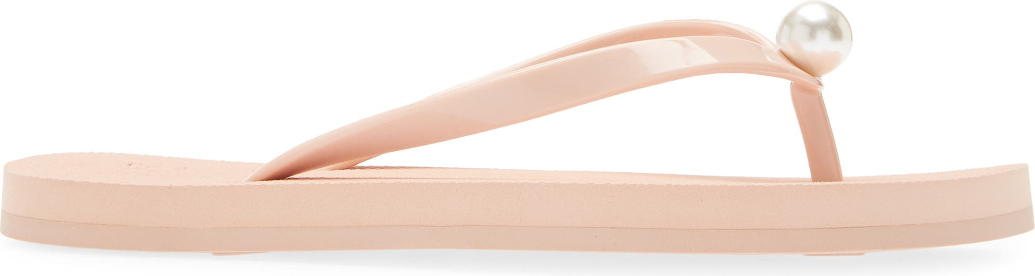 Stuart Weitzman Imitation Pearl Flip Flop, Alternate, color, POUDRE