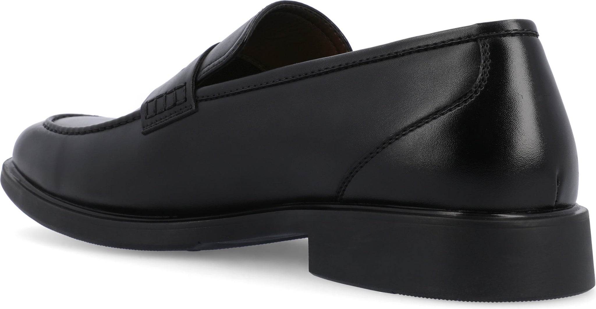 VANCE CO Keith Vegan Leather Penny Loafer, Alternate, color, BLACK