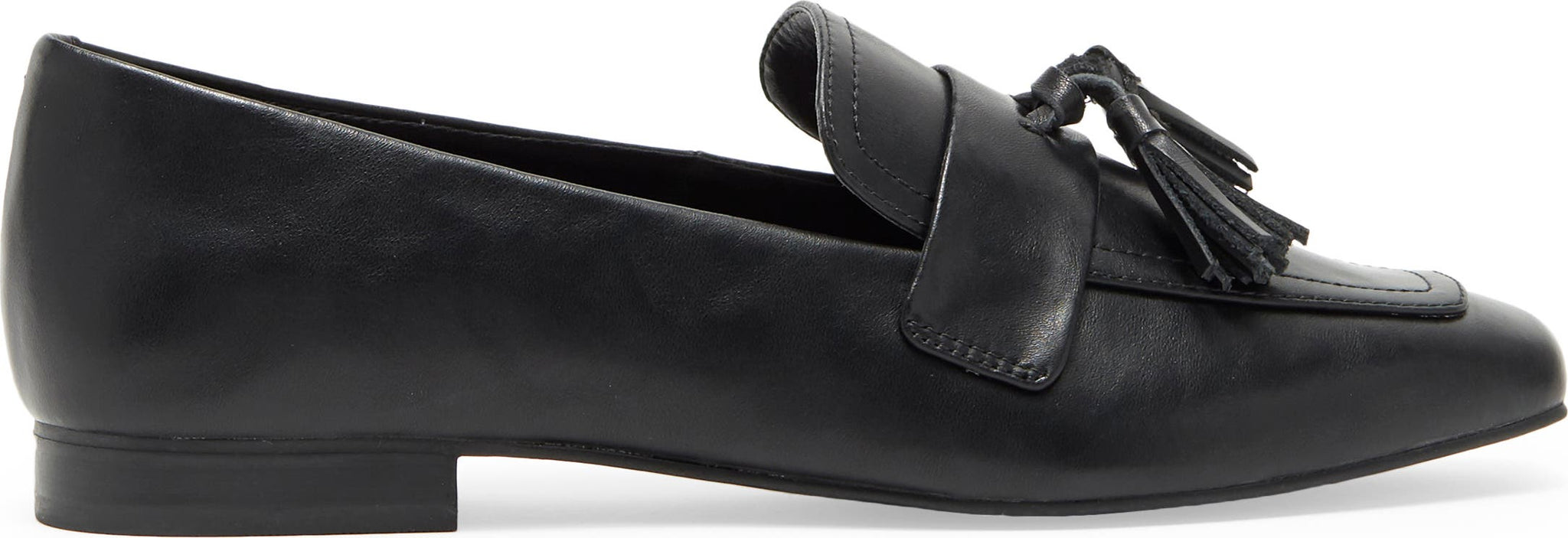 STEVE MADDEN Resilient Tassel Loafer, Alternate, color, BLACK LEATHER