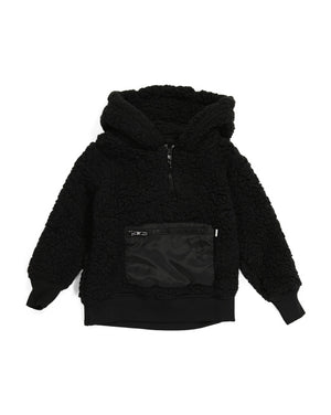 Little Boy Sherpa Pullover Hoodie