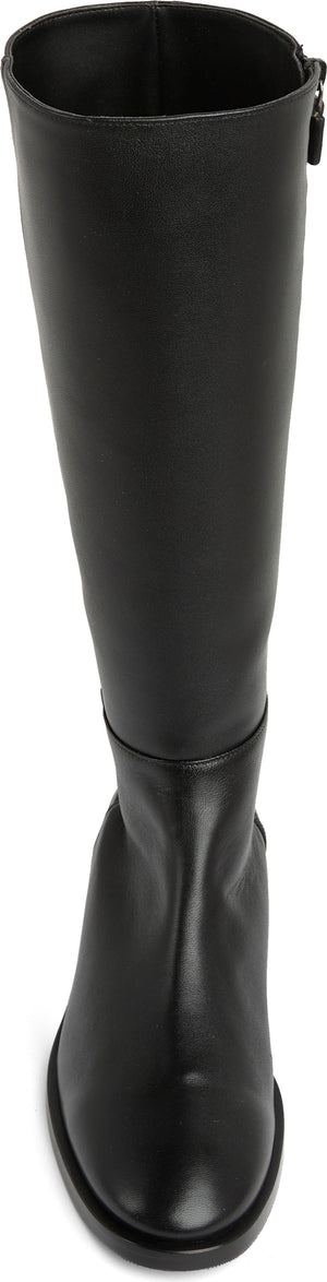 STUART WEITZMAN Keelan Zip Leather Boot, Main, color, BLACK