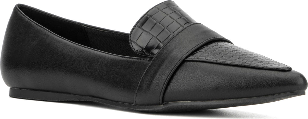 NEW YORK AND COMPANY Verity Houndstooth Loafer, Main, color, BLACK