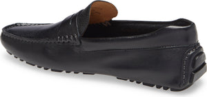 Nordstrom Driving Penny Loafer, Alternate, color, Black Leather