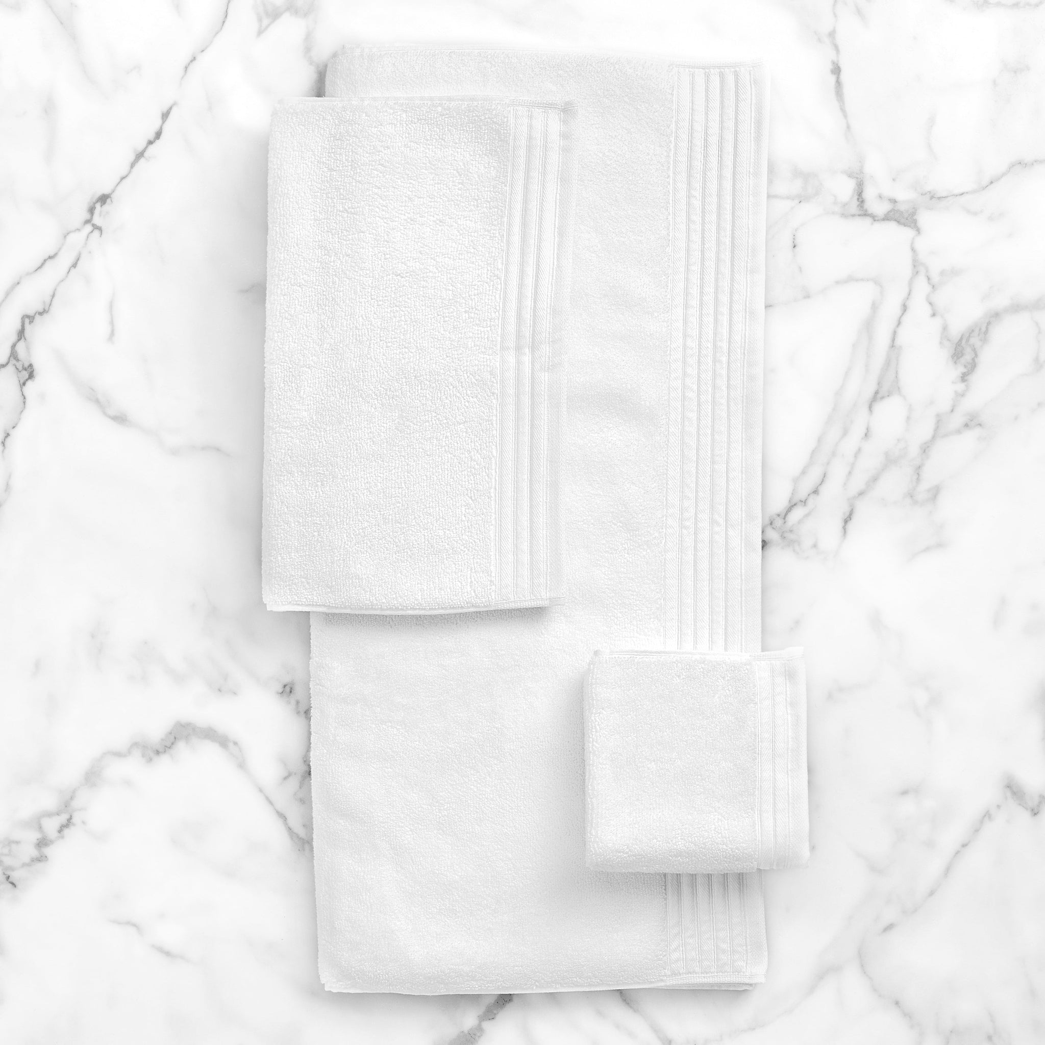 image 5 of Hotel Style Egyptian Cotton Towel 10-Piece Set, White