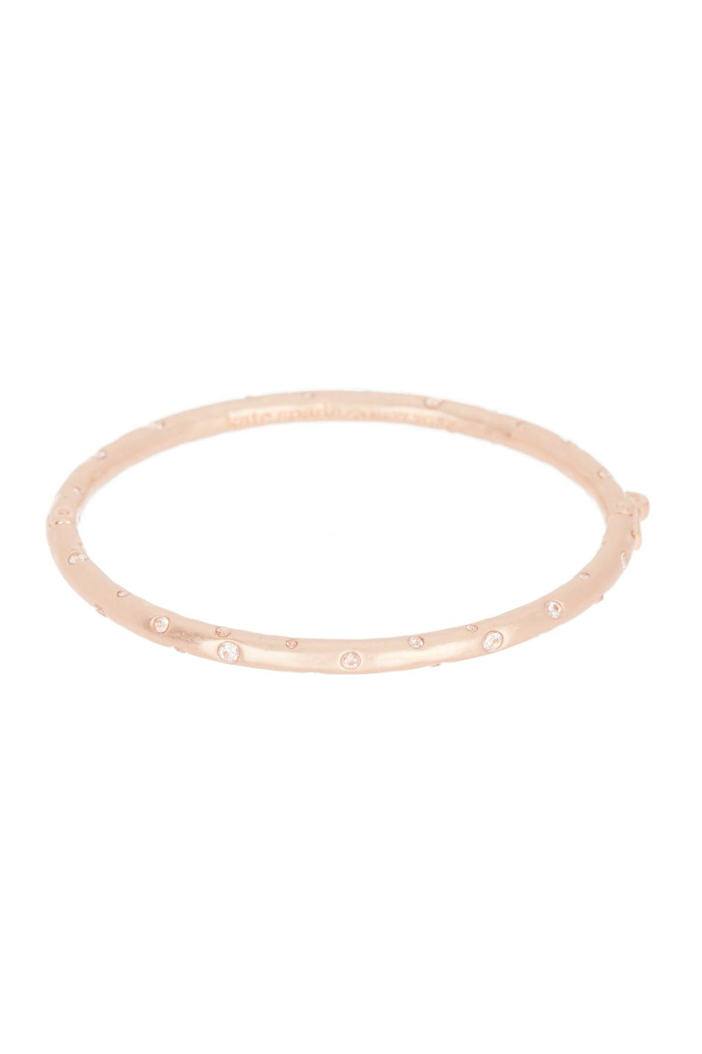 KATE SPADE NEW YORK stone bangle bracelet, Main, color, CLR/RSEGLD