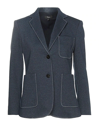 THEORY Blazer Midnight blue 64% Cotton, 31% Polyamide, 5% Elastane