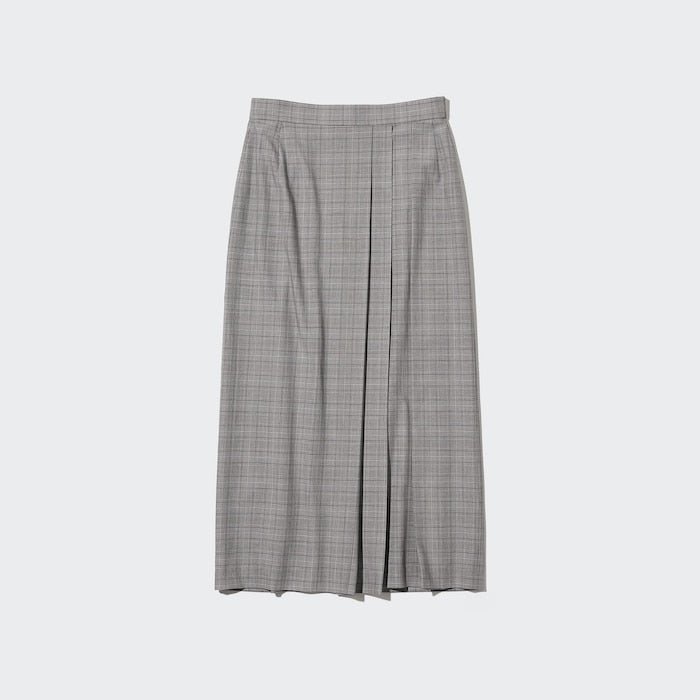 Side Pleated Narrow Skirt