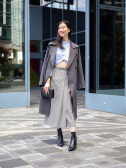 Side Pleated Narrow Skirt