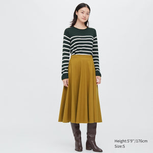 Wool Blend Flare Skirt (Ines de la Fressange)