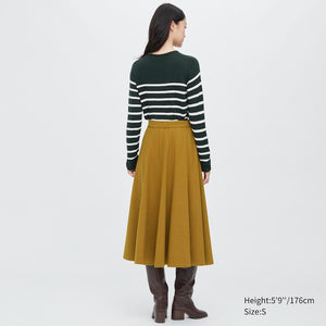 Wool Blend Flare Skirt (Ines de la Fressange)