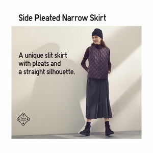 Side Pleated Narrow Skirt