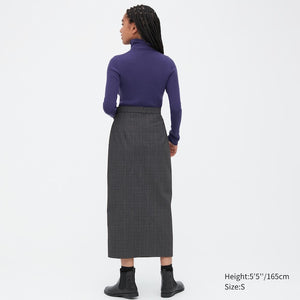 Side Pleated Narrow Skirt